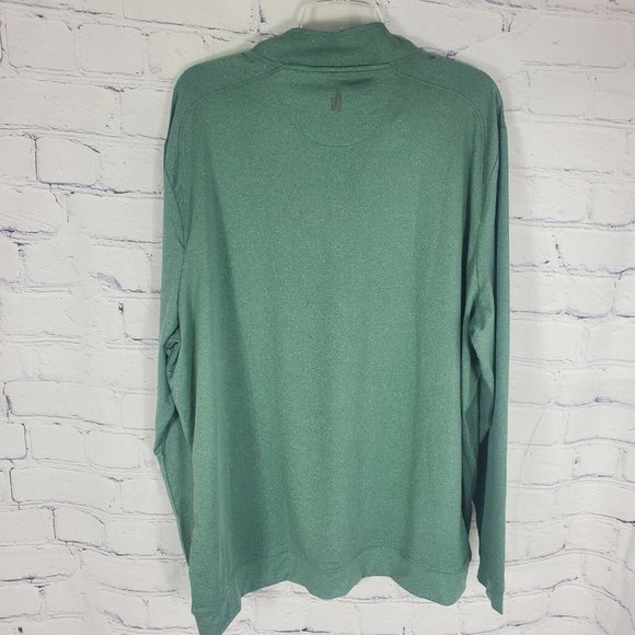 Johnnie O Men's Size XXL Green Oakland Athletic Flex Melange Quarter Zip Jacket - Picture 7 of 11